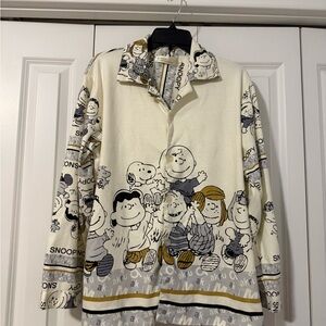 Peanuts Graphic Long Sleeve Pajama Shirt